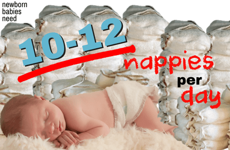 How many cloth nappies per day