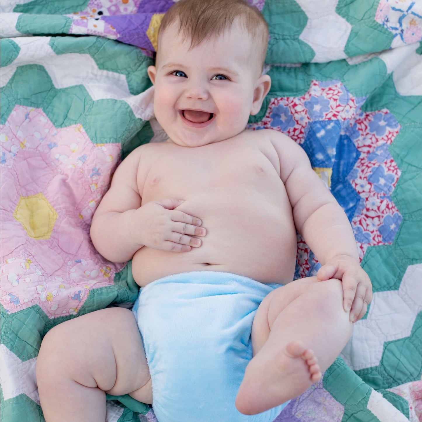 Candie | Complete Cloth Nappy | Ice Mint (Minky)