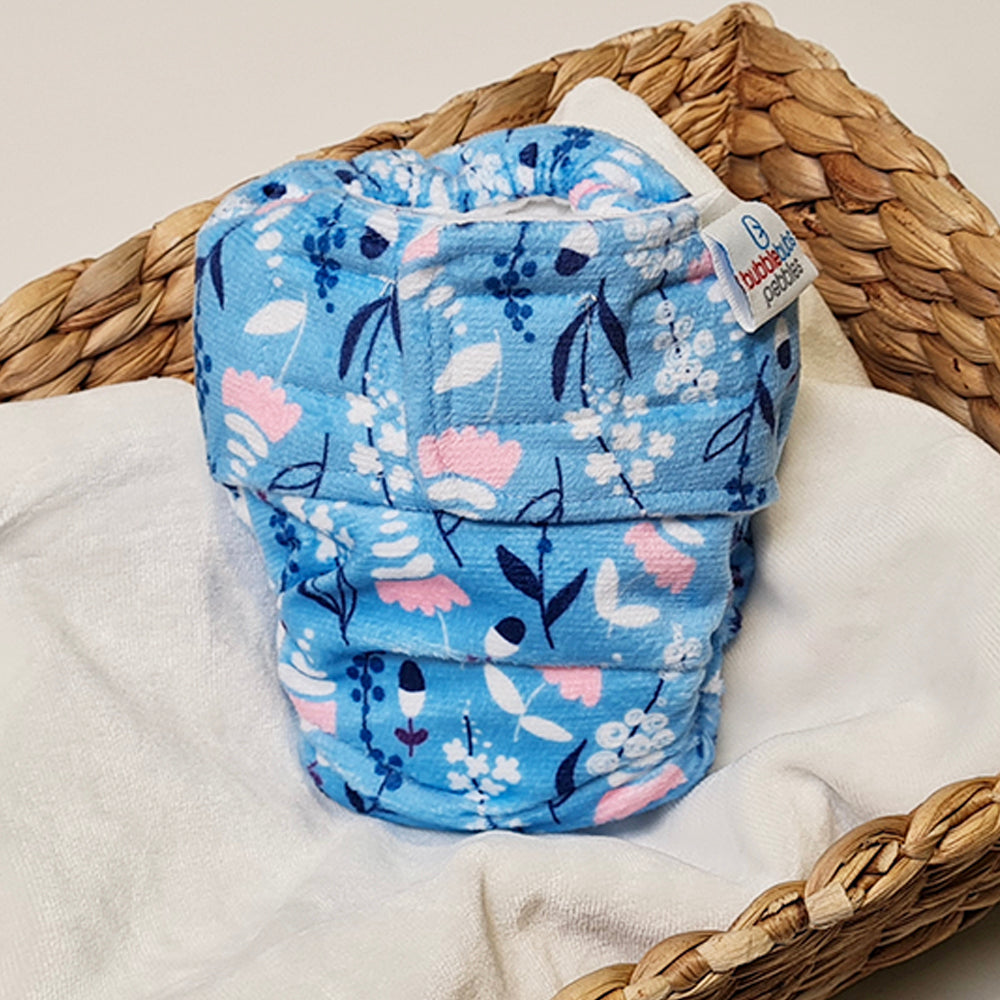 Pebbles | Newborn Cloth Nappy | Campanula (Minky)