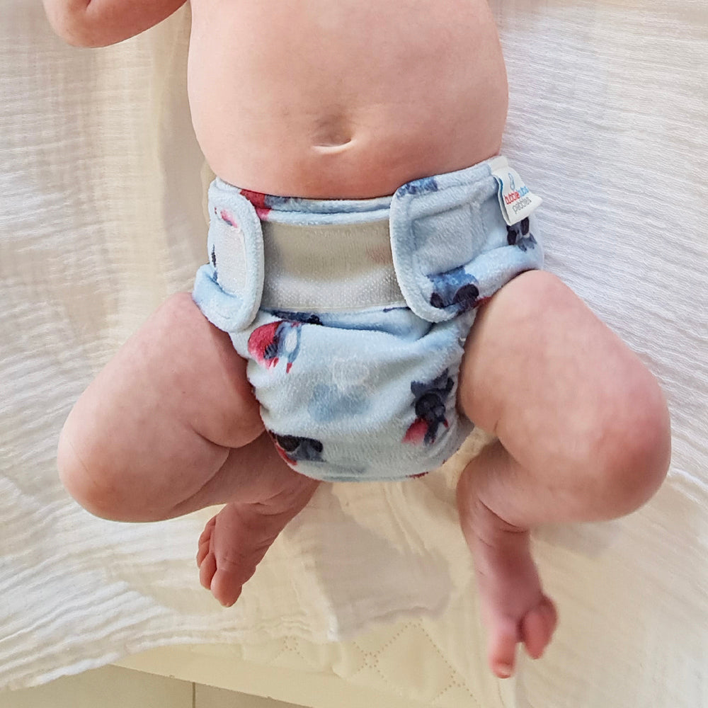 Pebbles | Newborn Cloth Nappy | Rocket (Minky)