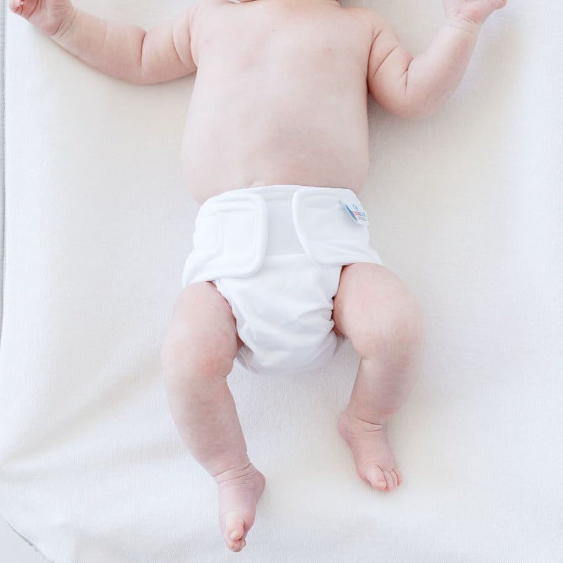 Pebbles | Newborn Cloth Nappy | White (PUL)