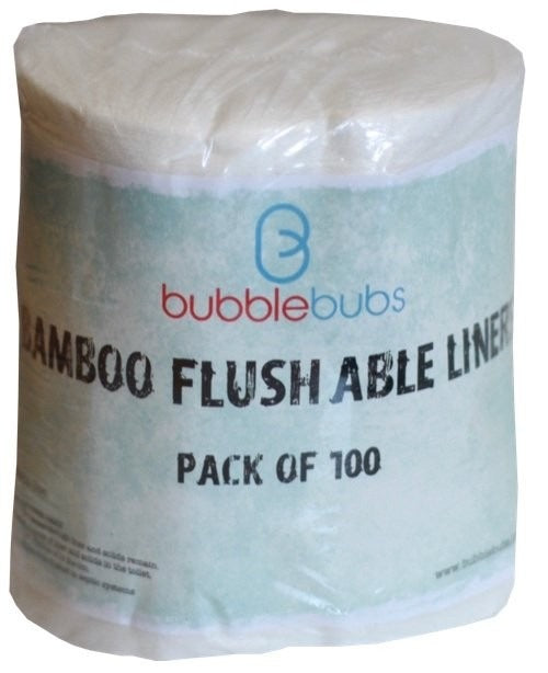 Flushable liners for cloth nappies.