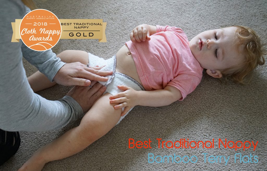 Best traditional cloth nappy Bubblebubs terry flat