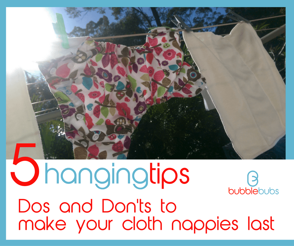 Hanging tips for cloth nappies