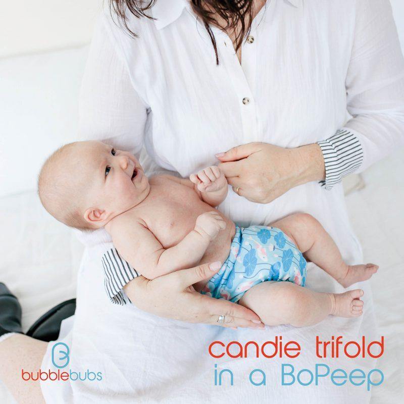 How To Fit A Candie Cloth Nappy Trifold Inside The Bopeep Shell - Bubblebubs