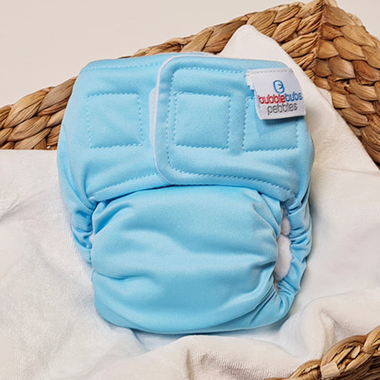 Pebbles | Newborn Cloth Nappy | Blue (PUL)