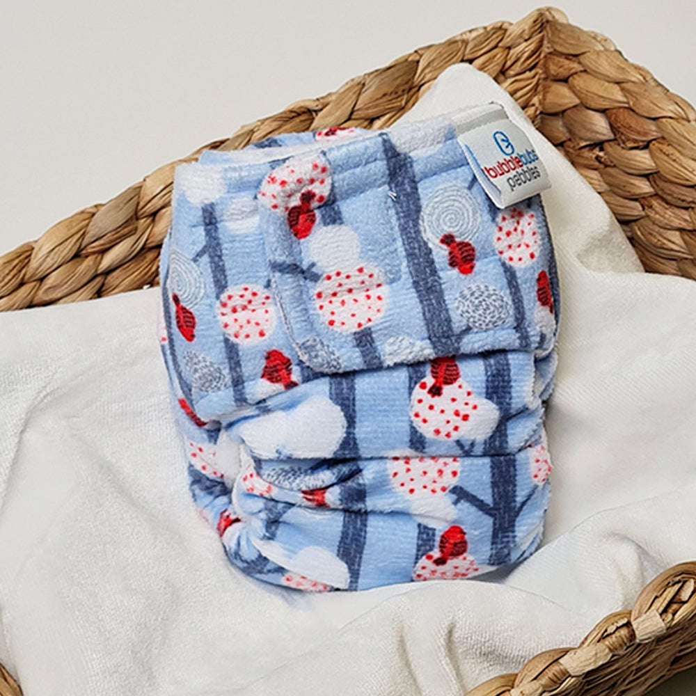 Pebbles | Newborn Cloth Nappy | Robin (Minky)