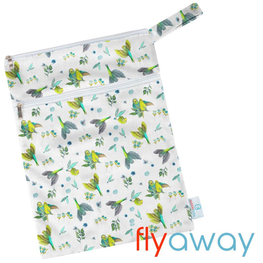 Double Pocket Wet Bag | Fly Away (PUL)