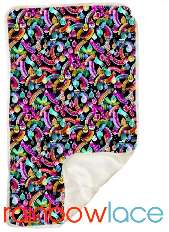 Portable Change Mat | Rainbow Lace (PUL)